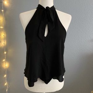 Chic black eyelet tank